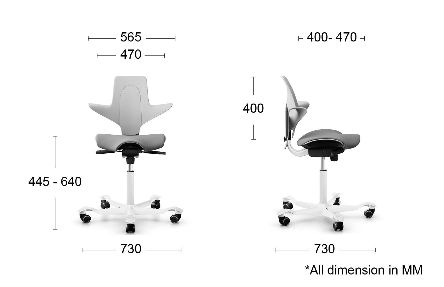 HÅg Capisco Puls 8020 - Black/Black | Ergonomic Office Chair - M DEGREE STORE