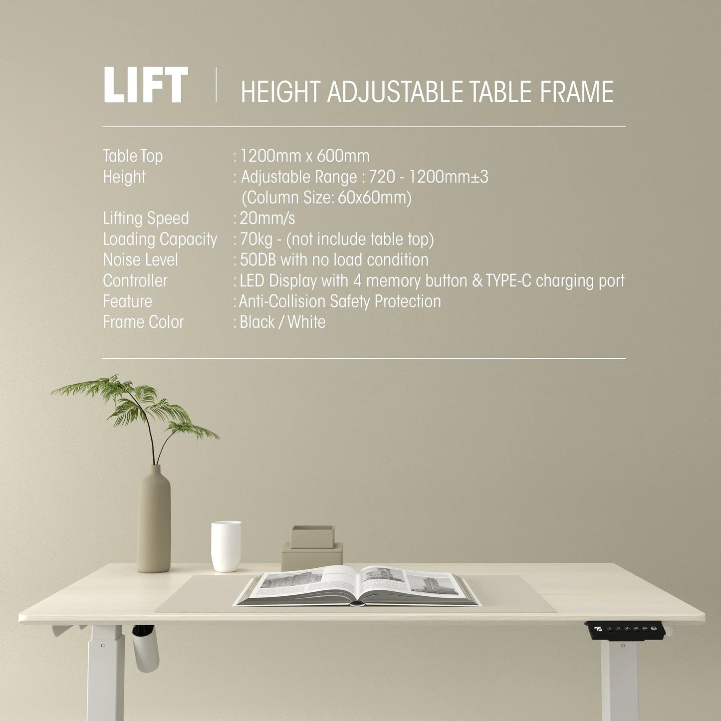 Lift Height Adjustable Table