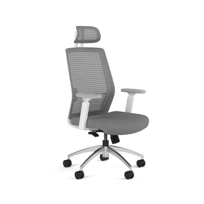 Velo Ergonomic Chair White Frame with Adjustable Lumbar Support - M DEGREE STORE