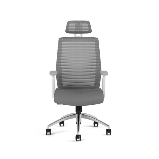 Velo Ergonomic Chair White Frame with Adjustable Lumbar Support - M DEGREE STORE