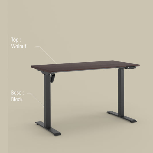 LIFT Height Adjustable Table ( Walnut Top + Black Base) - M DEGREE STORE