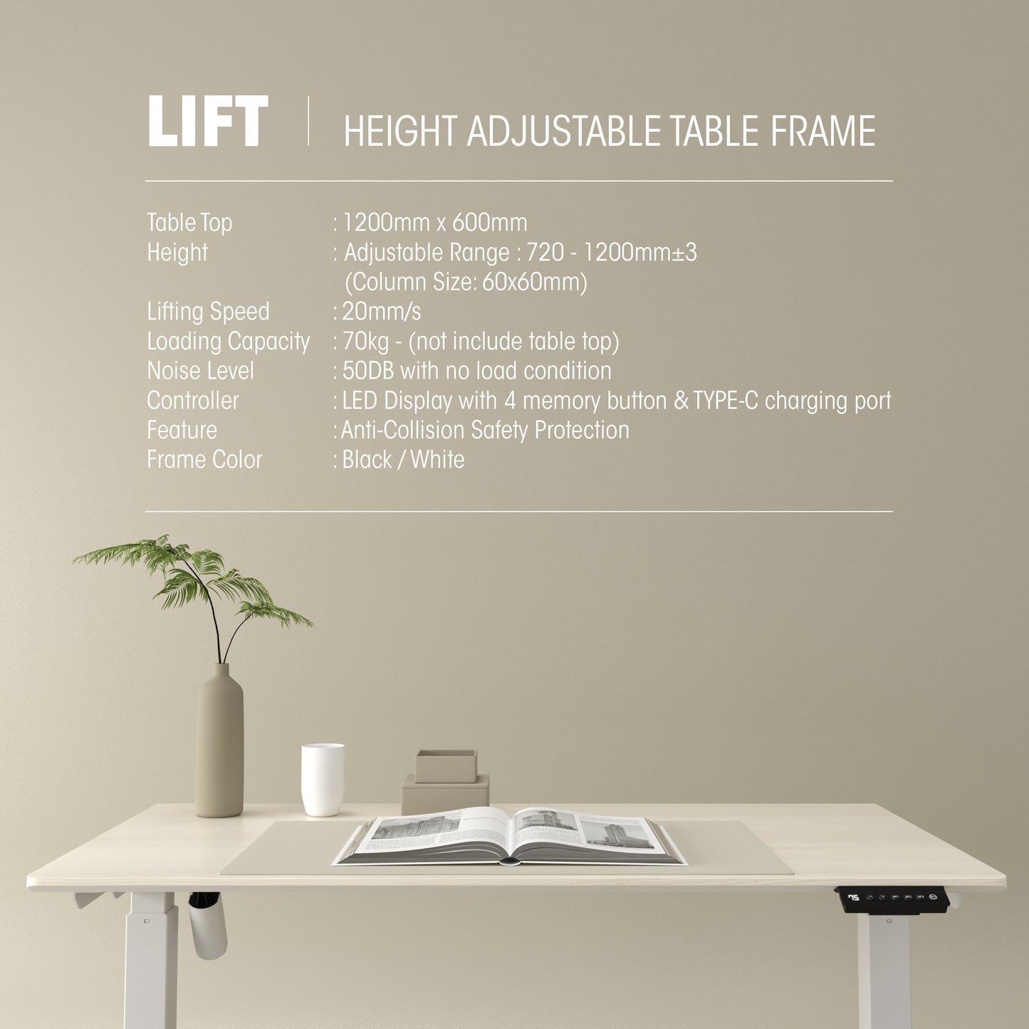 Lift Height Adjustable Table 
