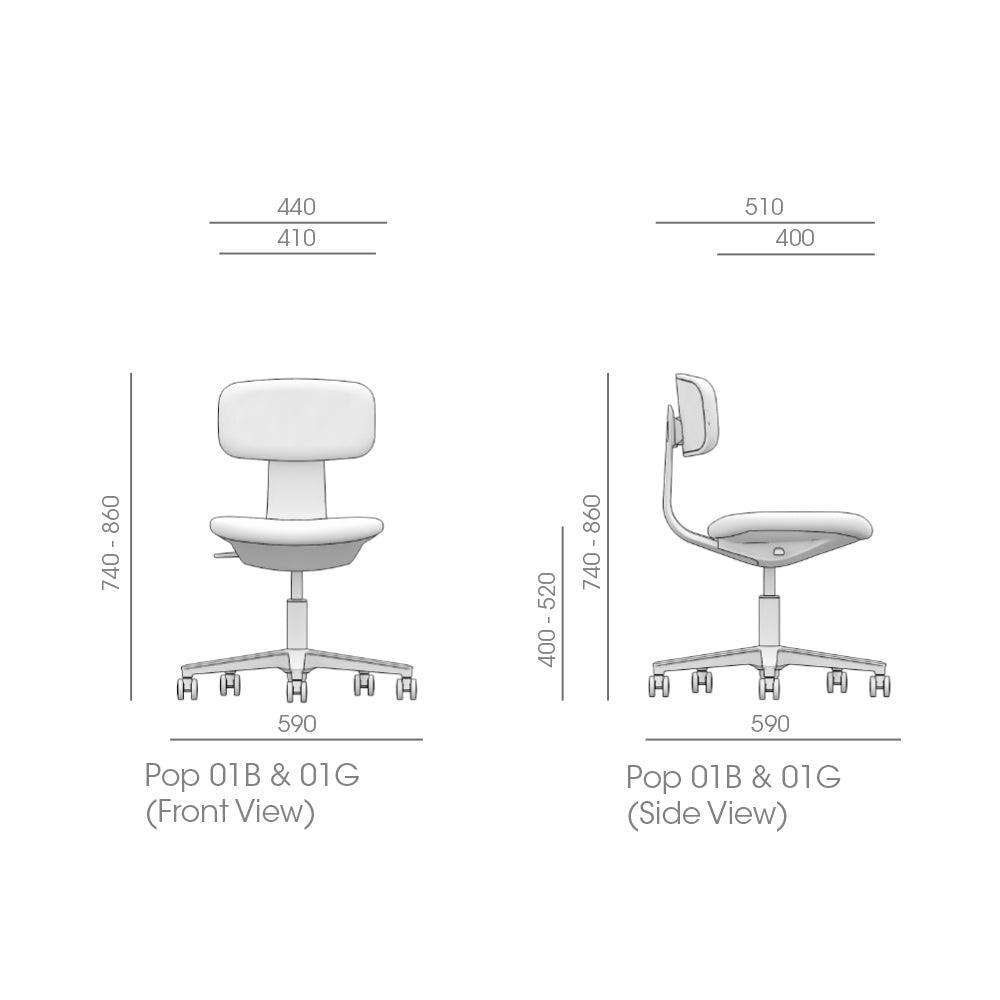 Pop Active Chair White Frame - M DEGREE STORE